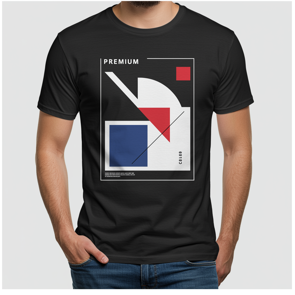Printed graphic t-shirt with modern design